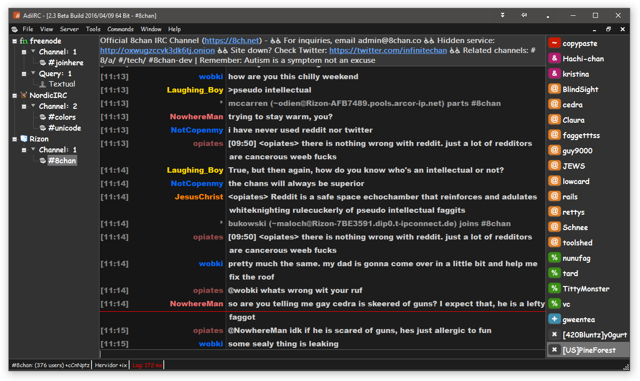 Textual IRC client dark theme