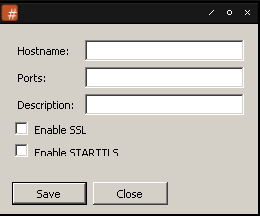 Server Tab Dialog